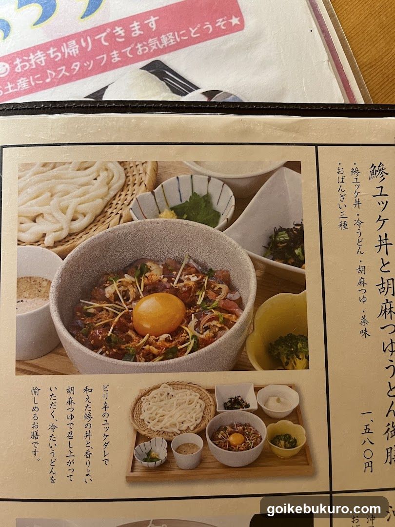 Udon Bowl Menu Page