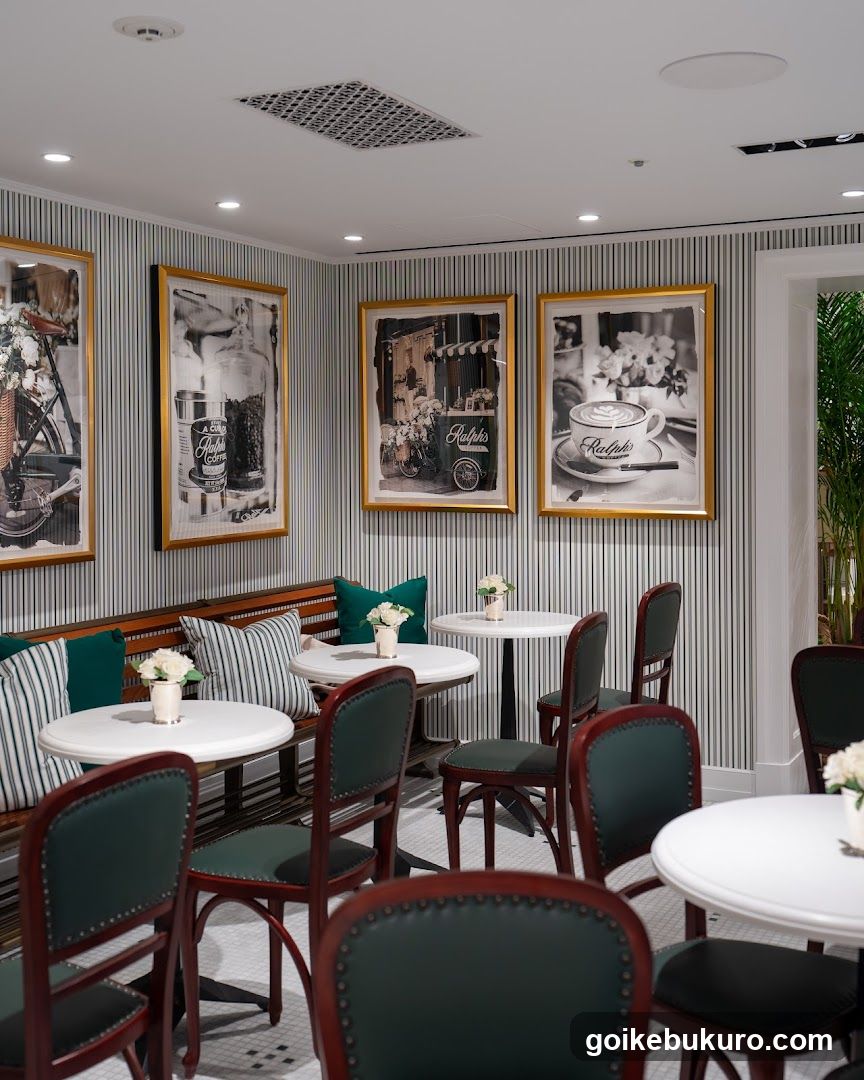 Cafe Interior with Framed Artwork