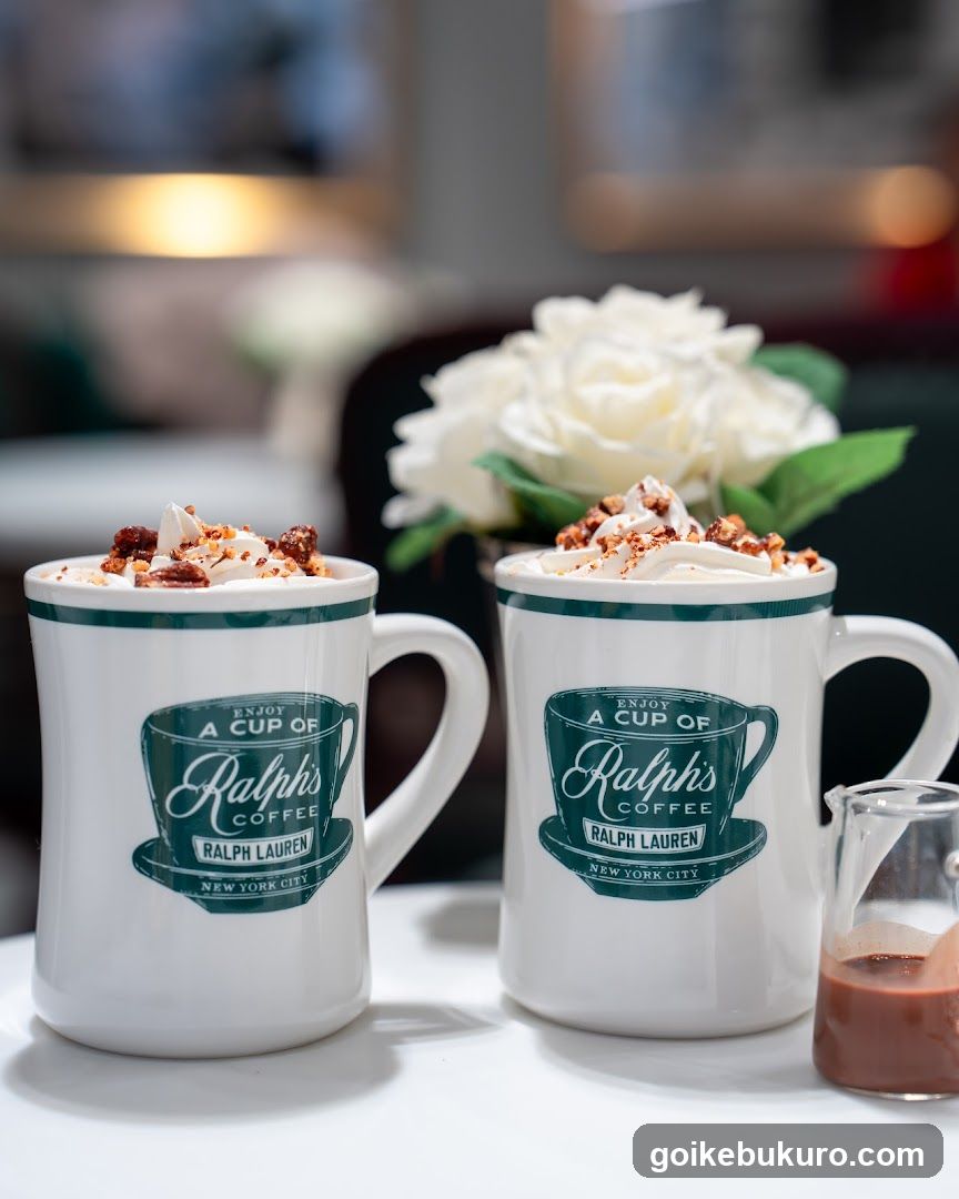 Ralph Lauren Coffee Mugs with Hot Beverage