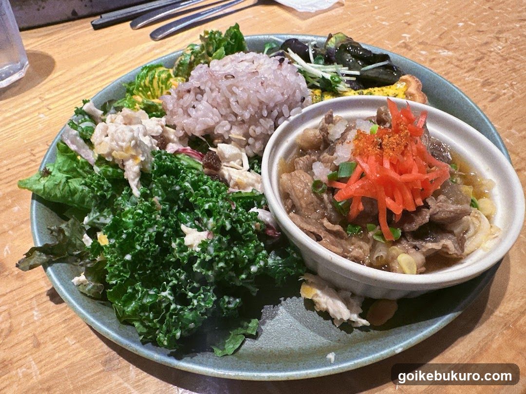 Bowl with Rice and Salad