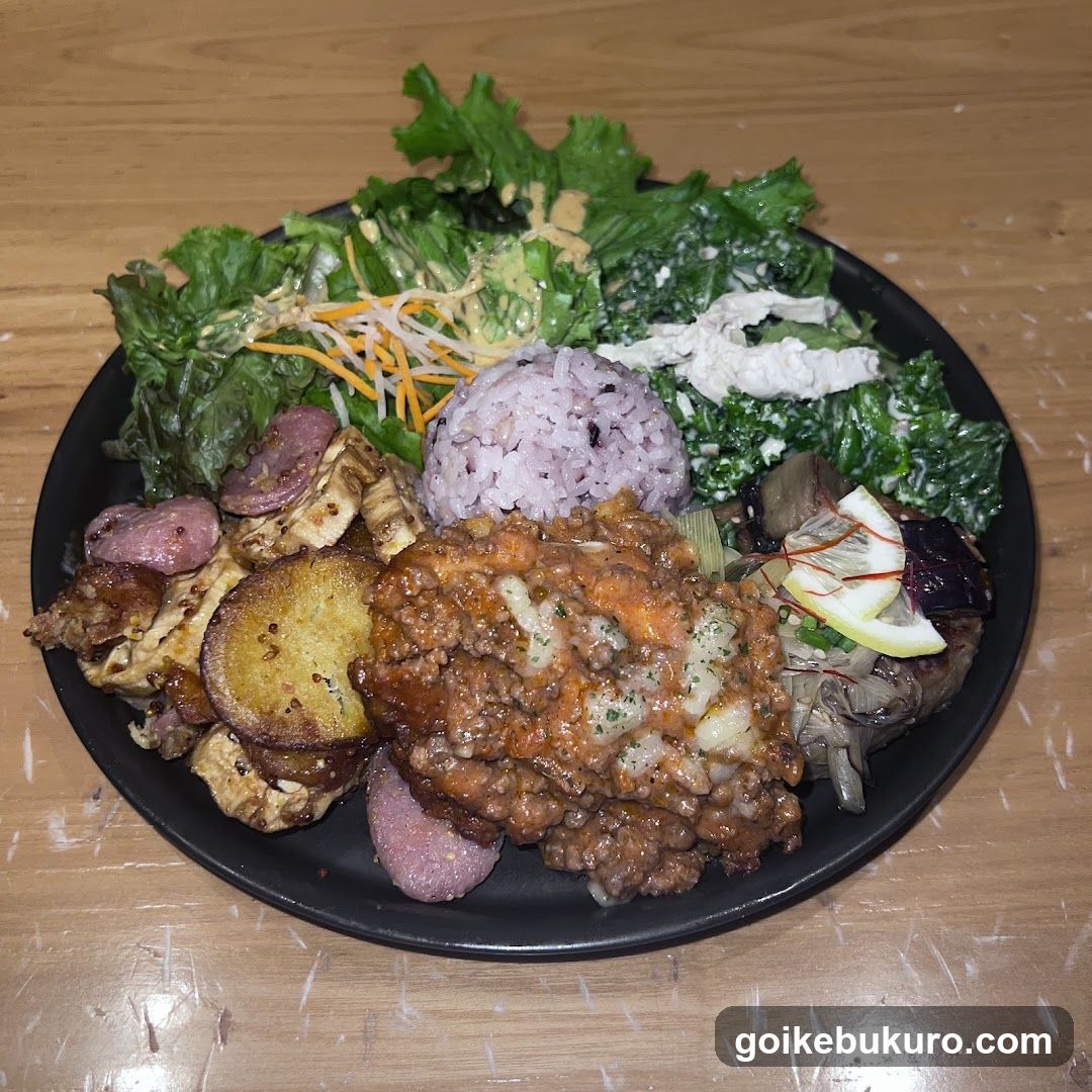 Hearty Meal with Greens and Rice
