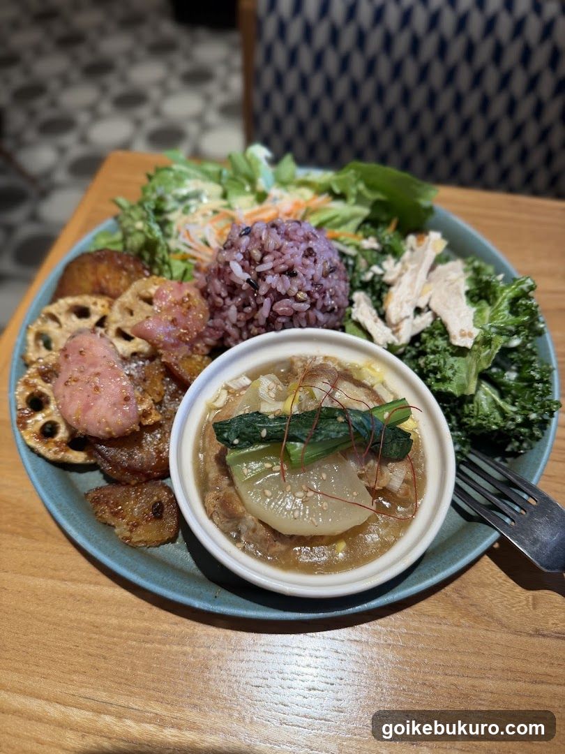 Bowl of Soup with Side Dishes