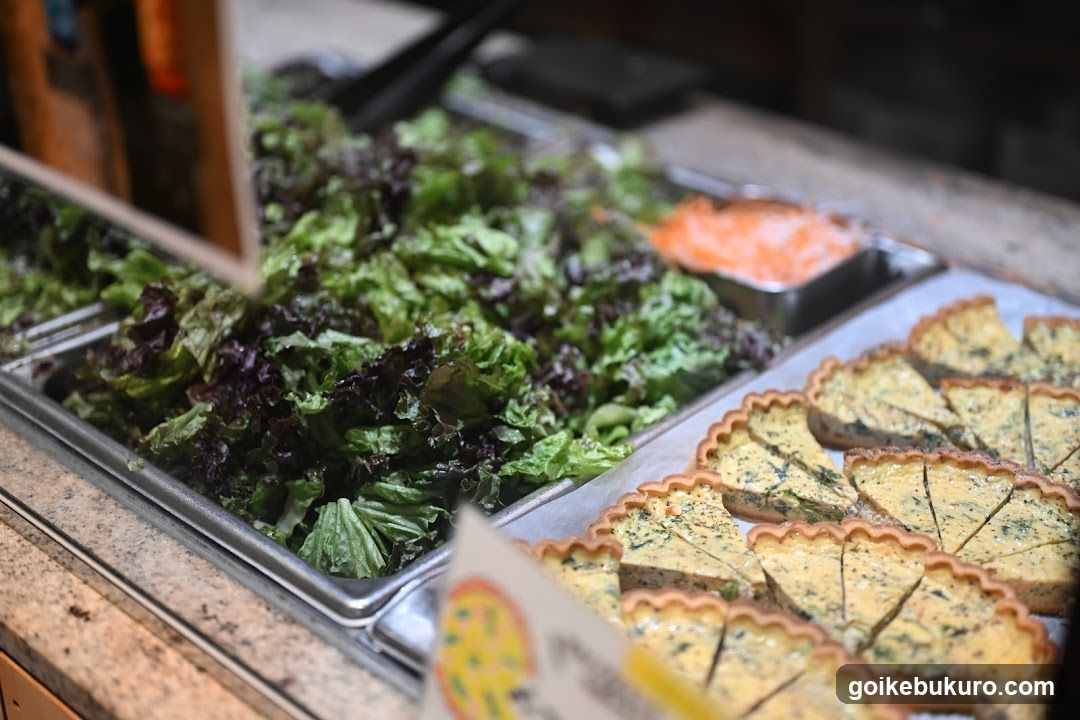 Salad and Quiche Display