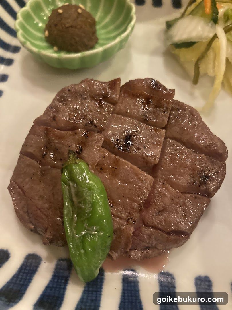 Grilled Steak with Shishito Peppers and Side Dishes