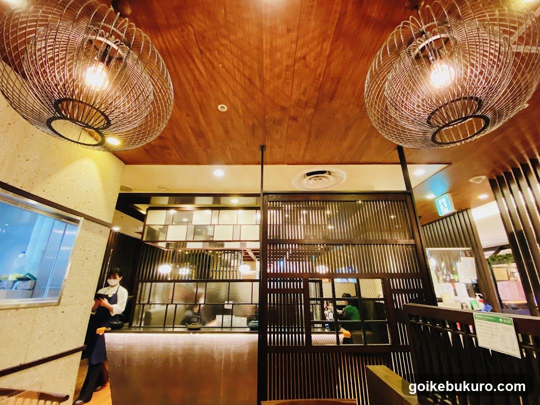 Restaurant Interior with Staff and Decorative Lighting