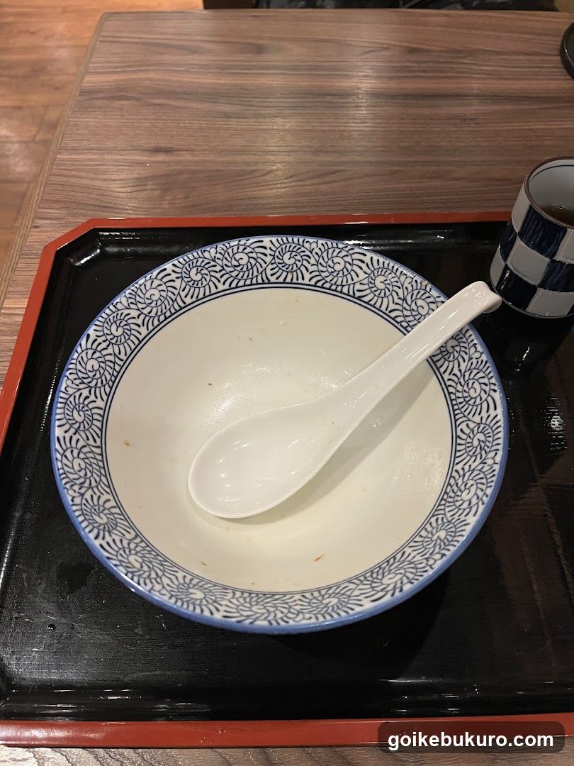 Empty Bowl with Spoon on Tray