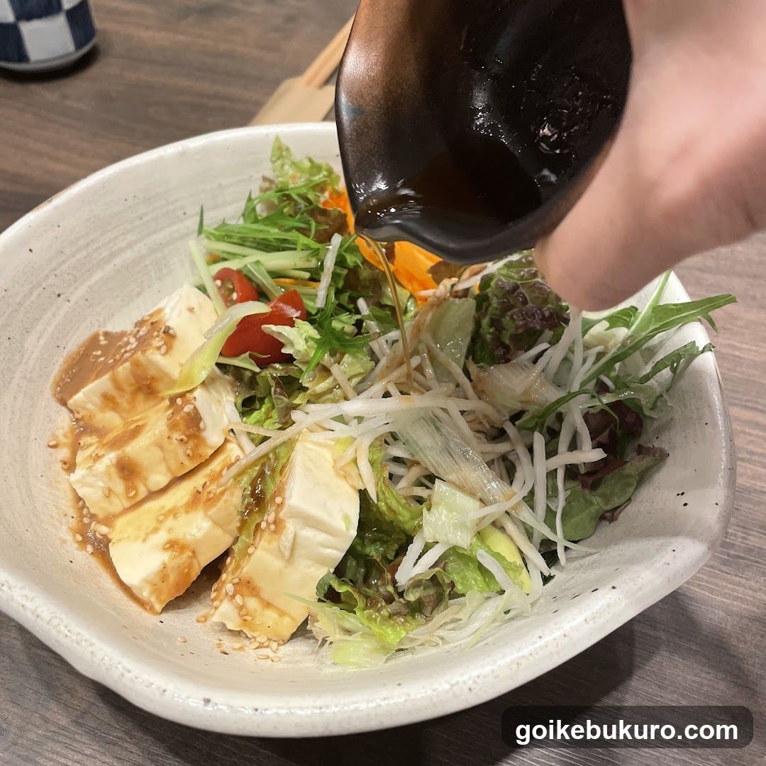 Salad with Tofu and Soy Sauce