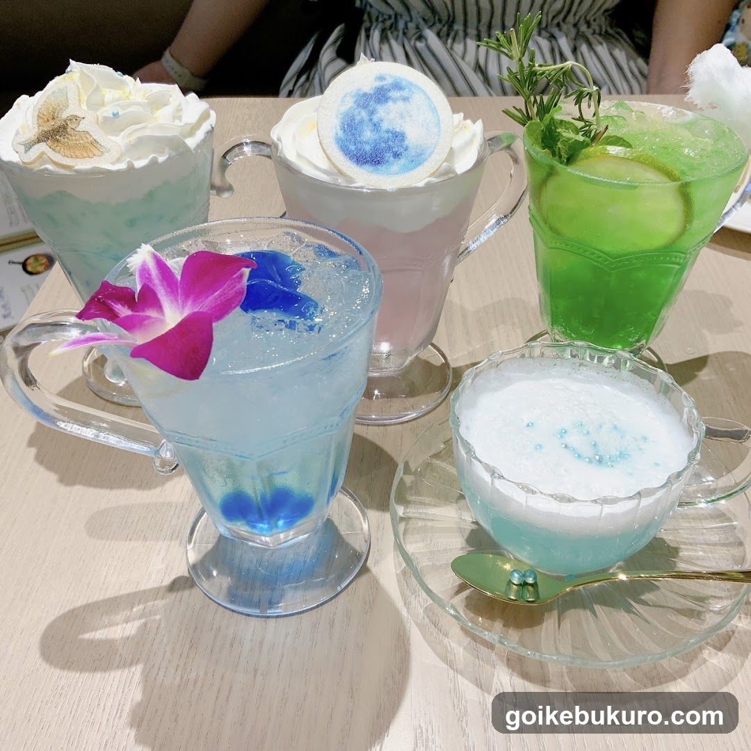 Colorful Dessert and Drink Set