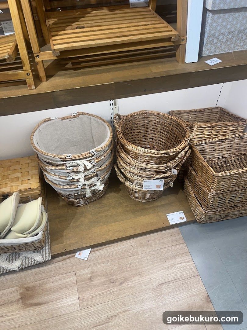 Wicker Baskets Display