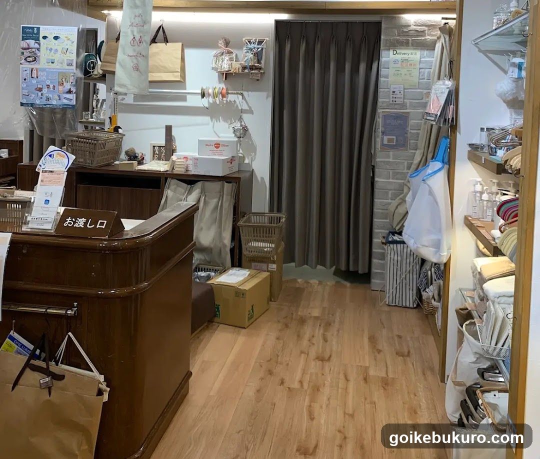 Interior of a small shop or cafe