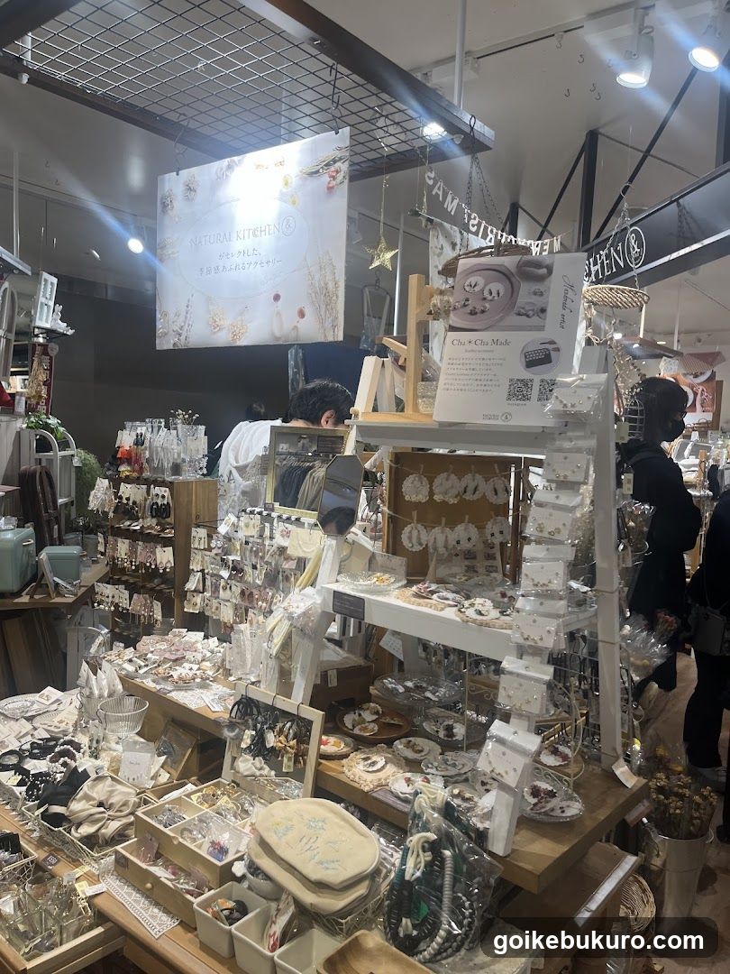 Interior of a craft or accessory shop