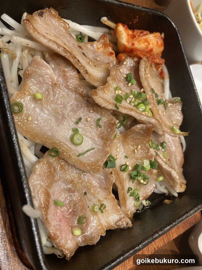 Braised Pork with Bean Sprouts and Kimchi