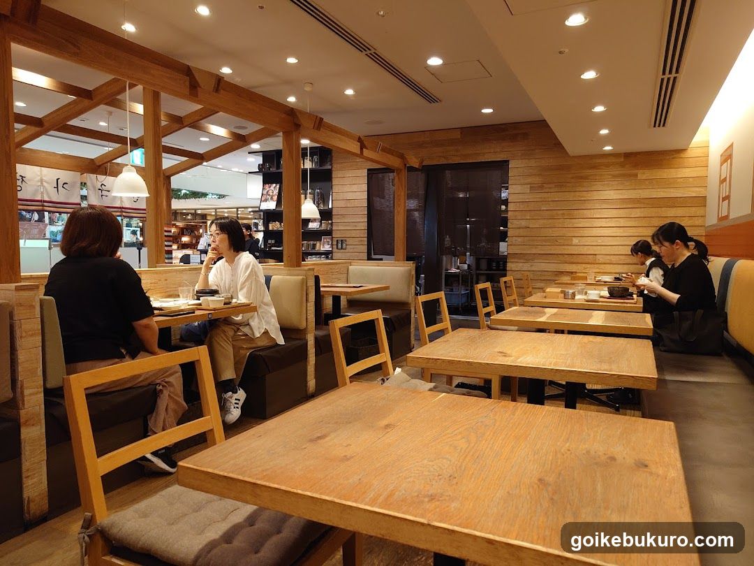 Interior of a Japanese-style cafe or restaurant