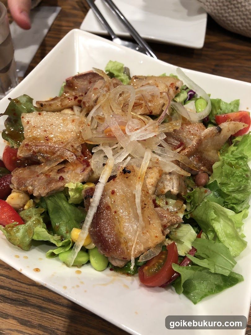 Salad with Pork and Onions