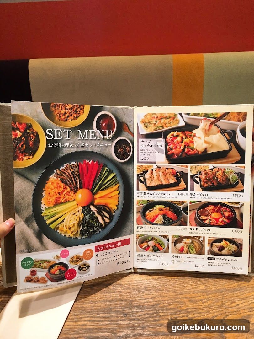 Japanese Restaurant Menu Display