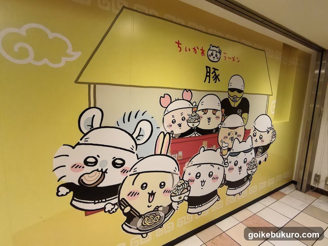 Chiikawa Ramen Shop Mural