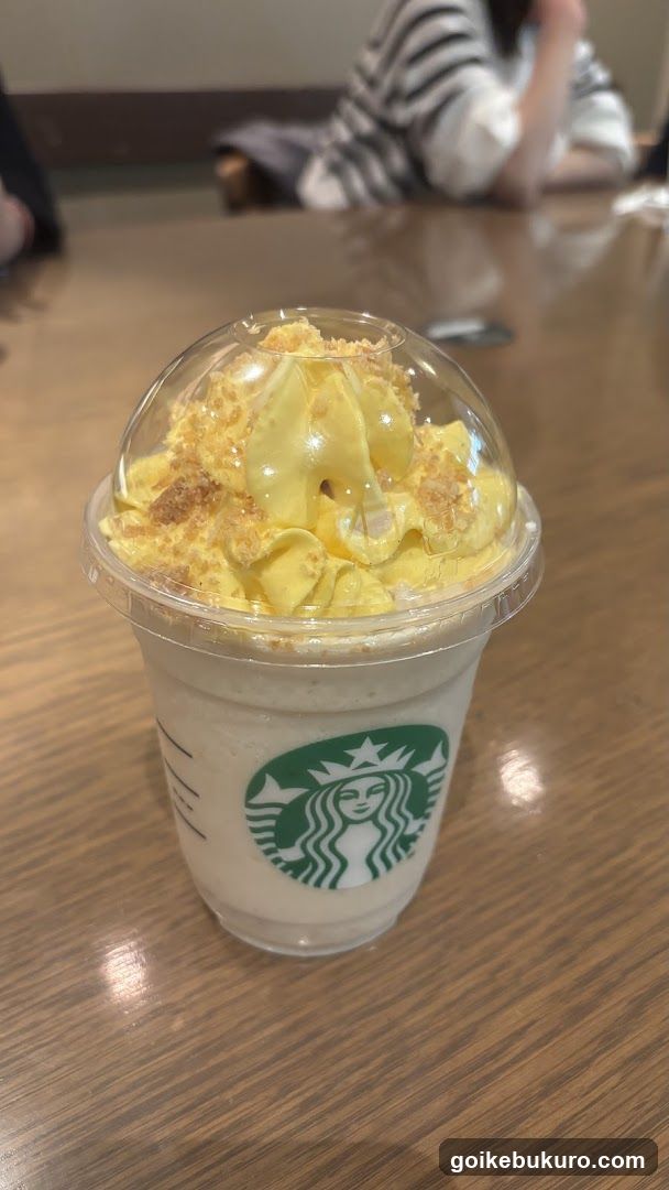 Starbucks Frappuccino with Whipped Cream and Crumble Topping