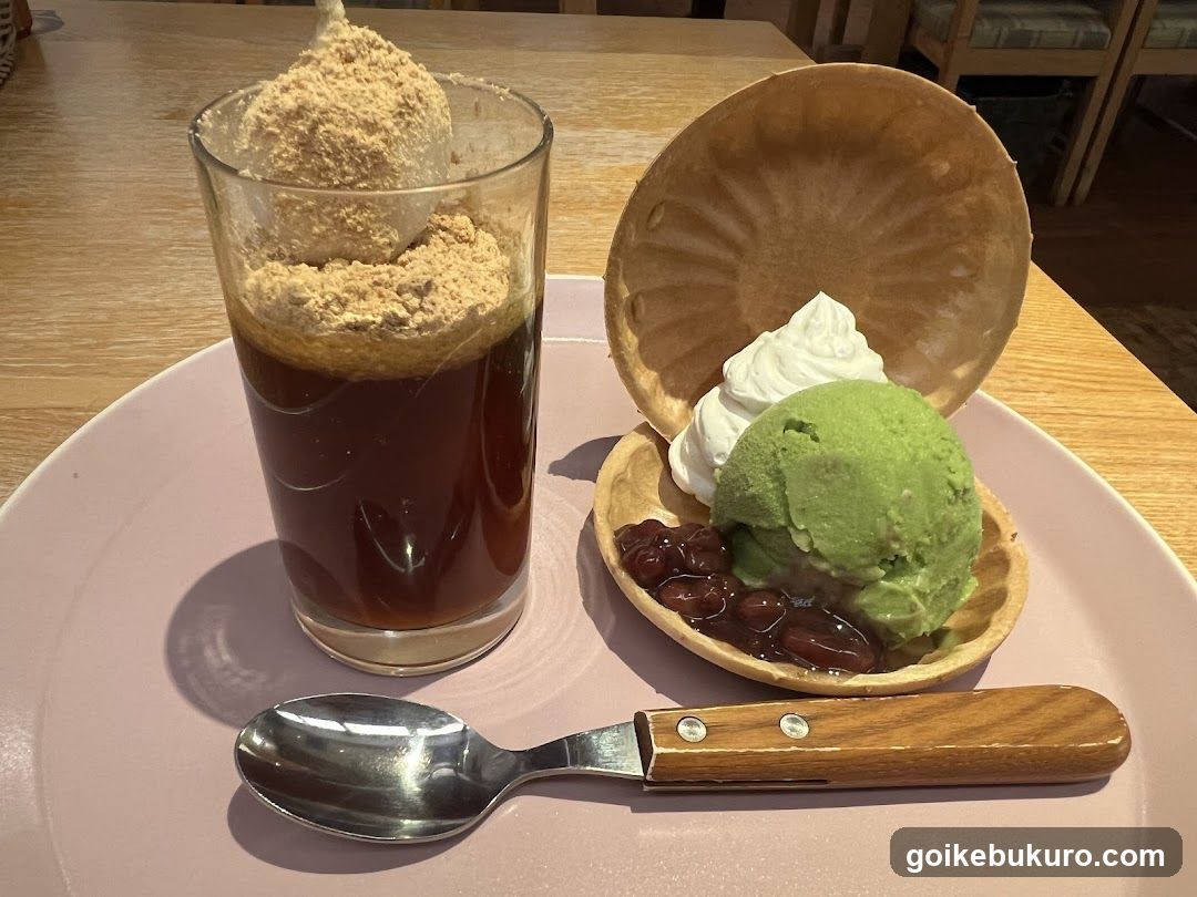 Matcha Ice Cream and Coffee Dessert Set