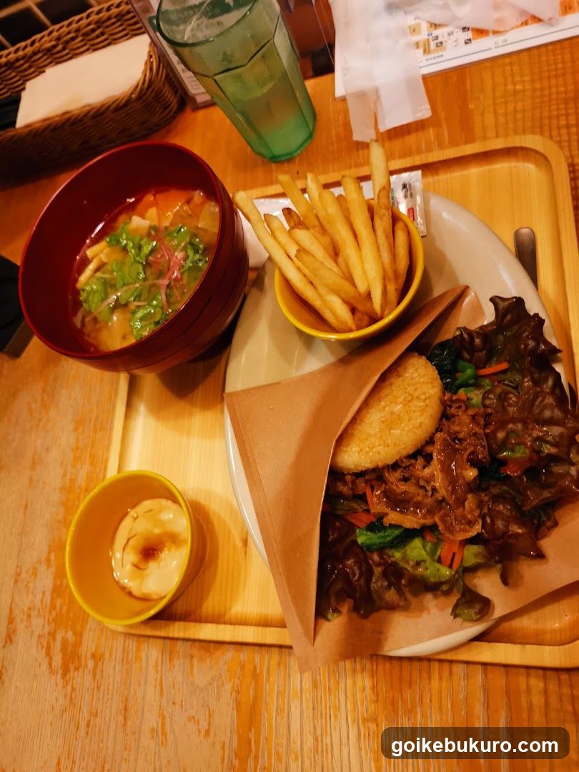 Food Tray with Soup and Fries