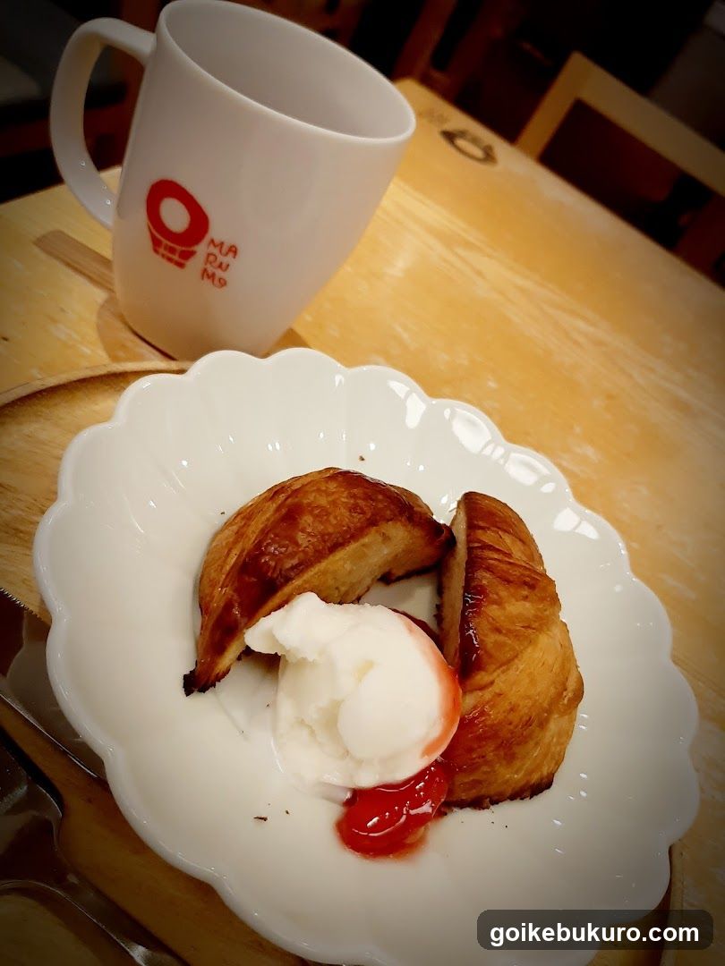 Croissant with Ice Cream and Ketchup