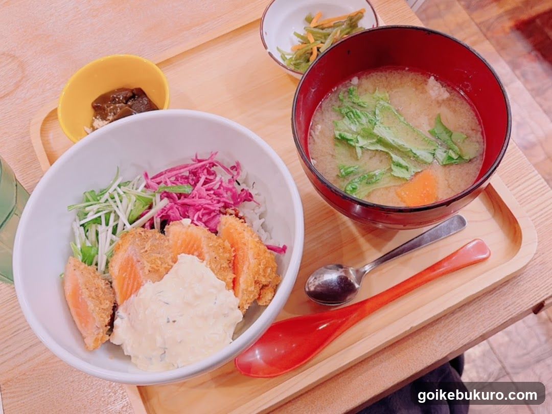 Salmon Rice Bowl with Soup