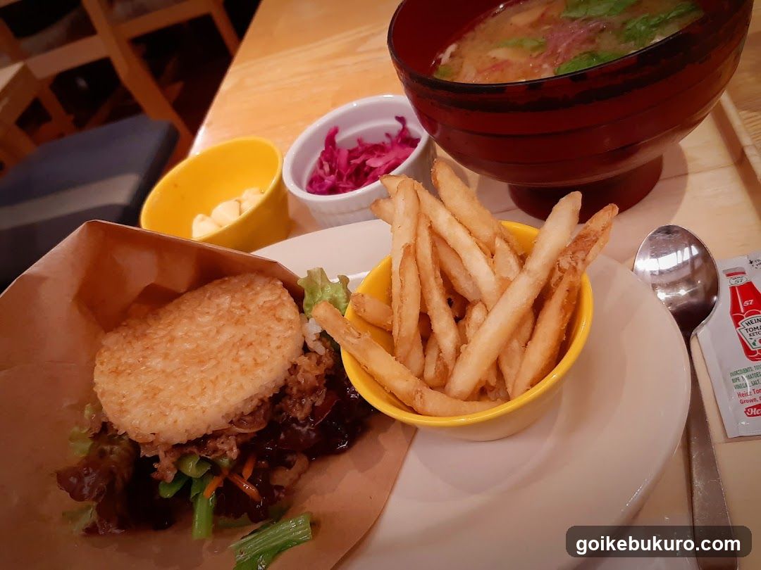 Burger and French Fries Meal