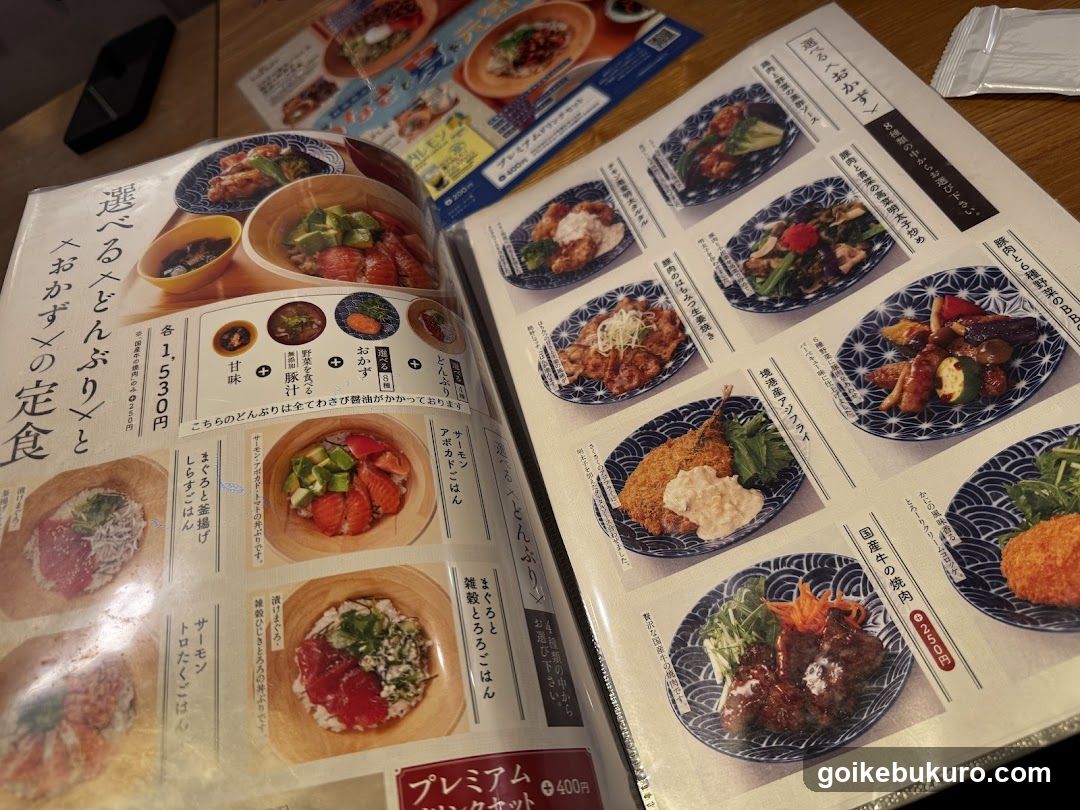 Japanese Restaurant Menu Spread