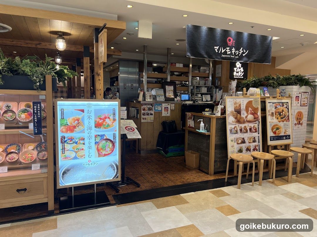 Japanese food cafe interior and signage display