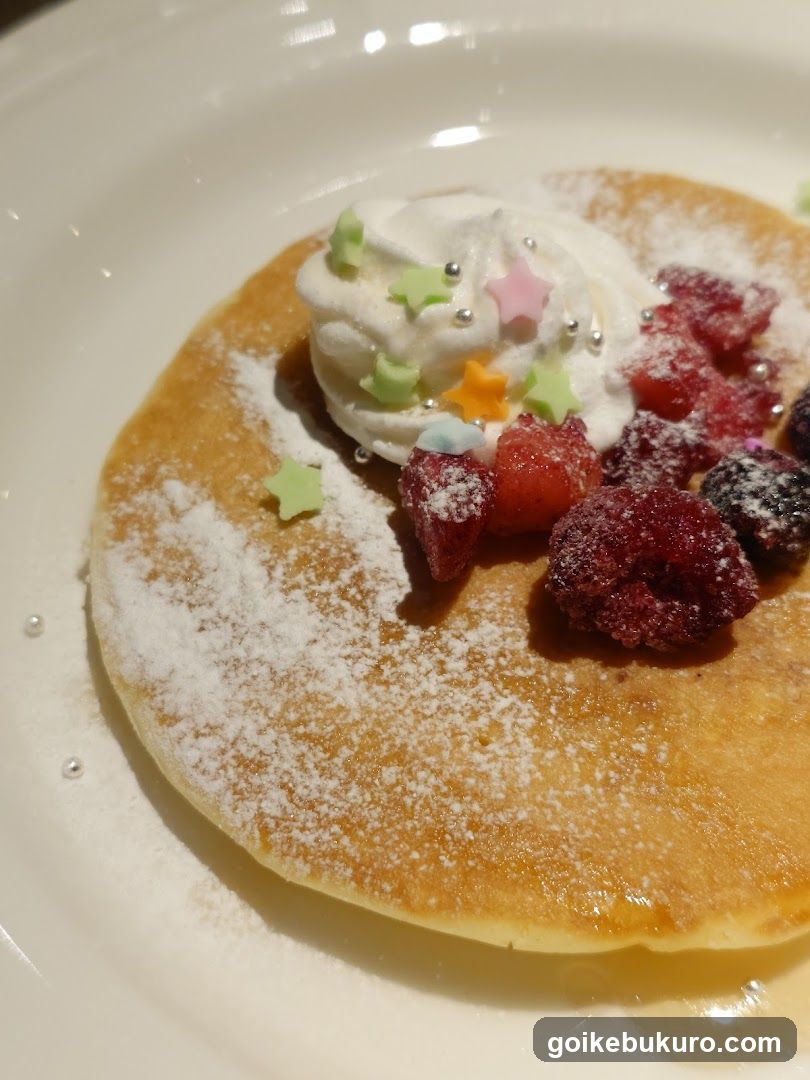 Pancake with Berries and Whipped Cream