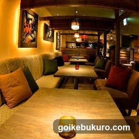 Interior of a cozy restaurant or bar