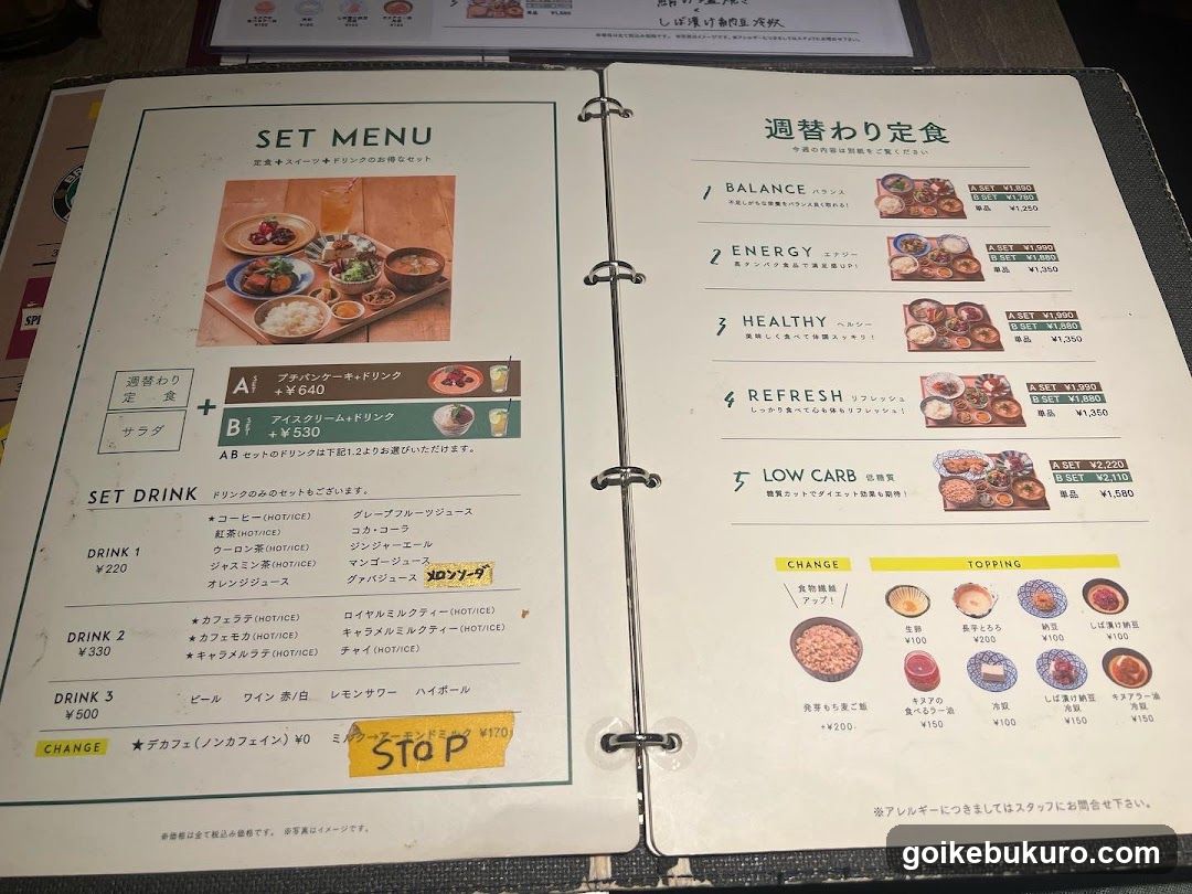 Japanese Set Menu and Weekly Meal Plan