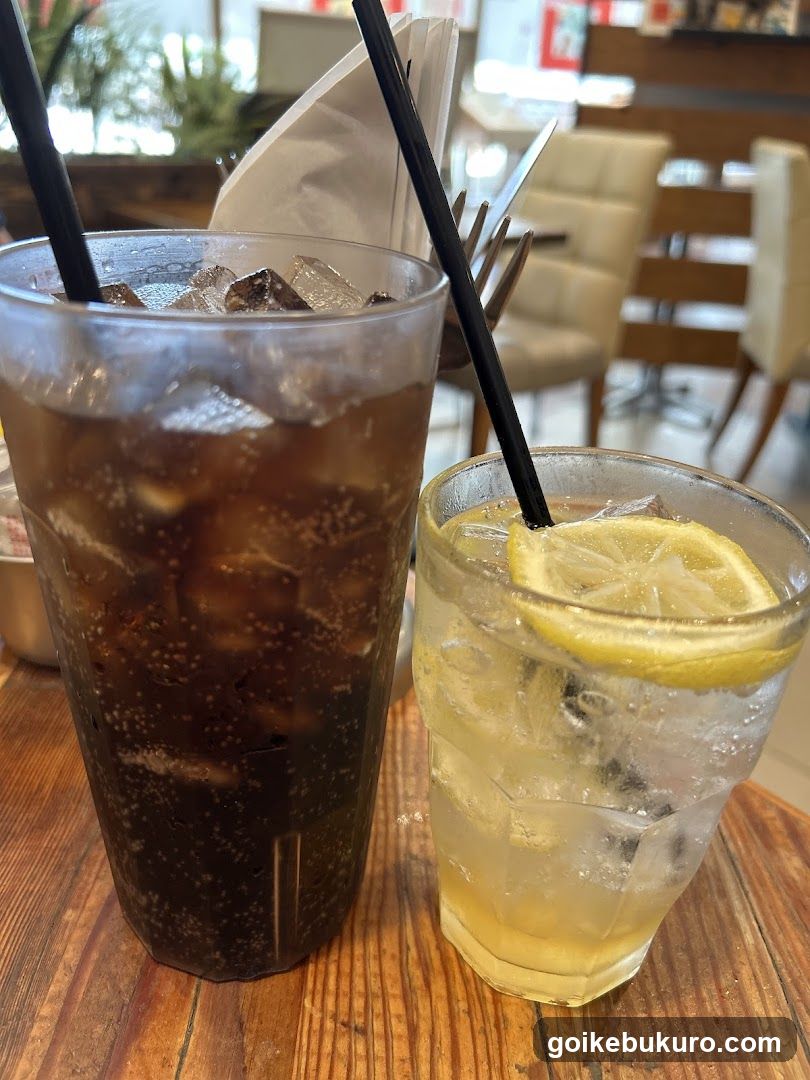 Two Drinks on a Wooden Table