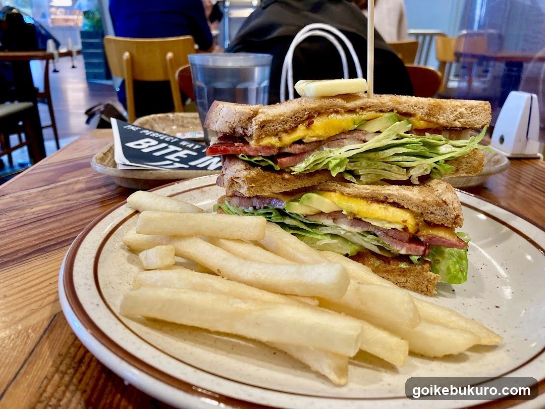 Sandwich and Fries at Cafe