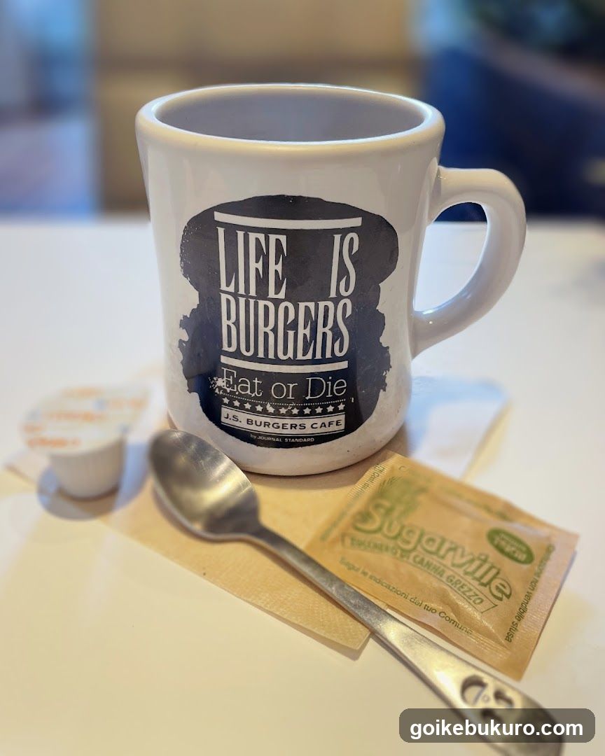 Burger Cafe Mug and Condiments