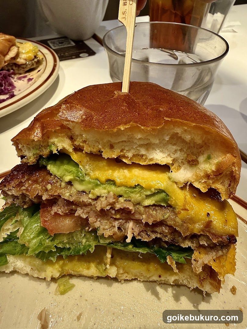 Avocado Cheeseburger with Bacon and Lettuce