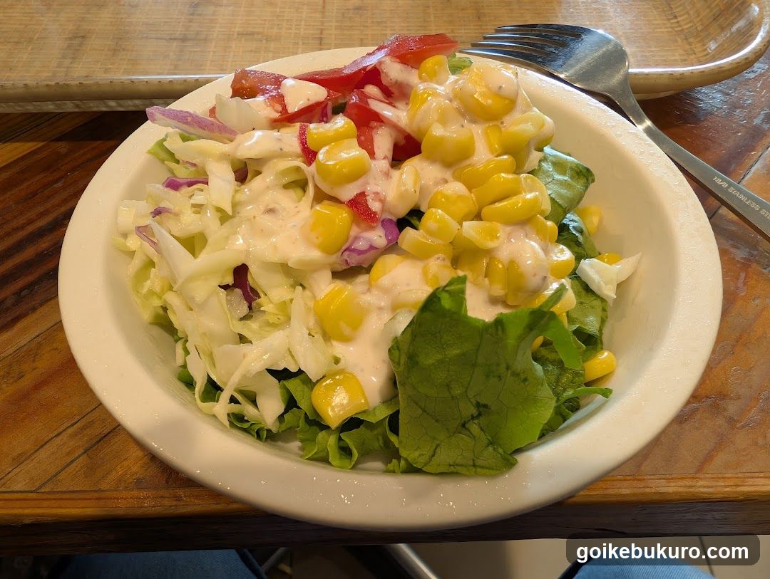 Salad with Corn and Dressing