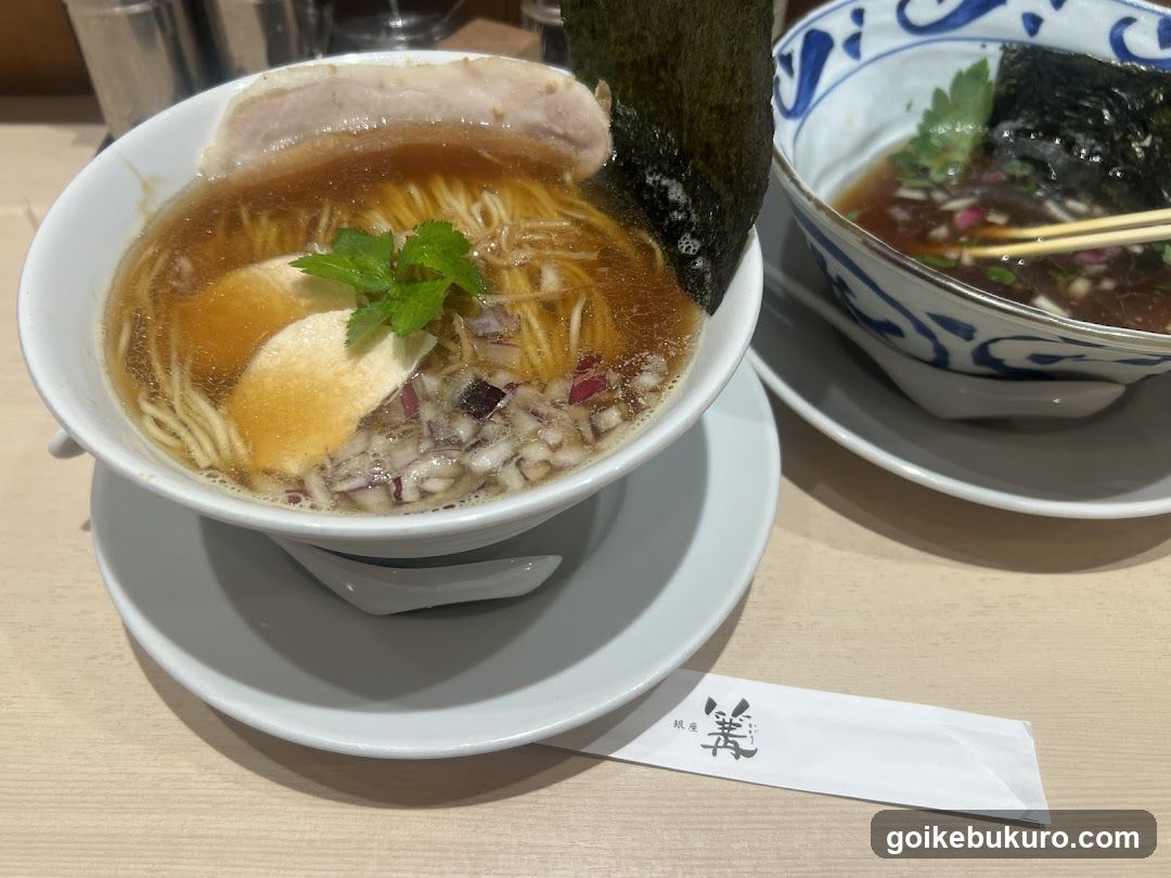 Ramen Bowl with Broth and Toppings