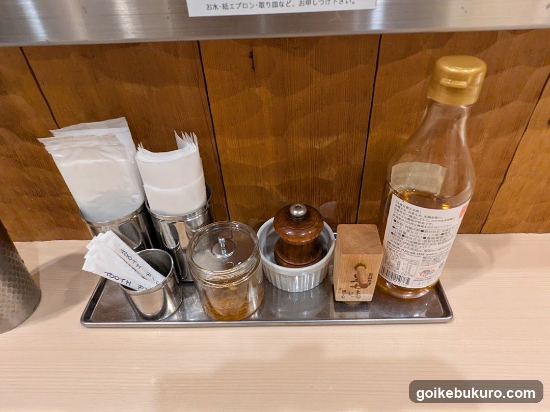 Condiment Tray at Restaurant