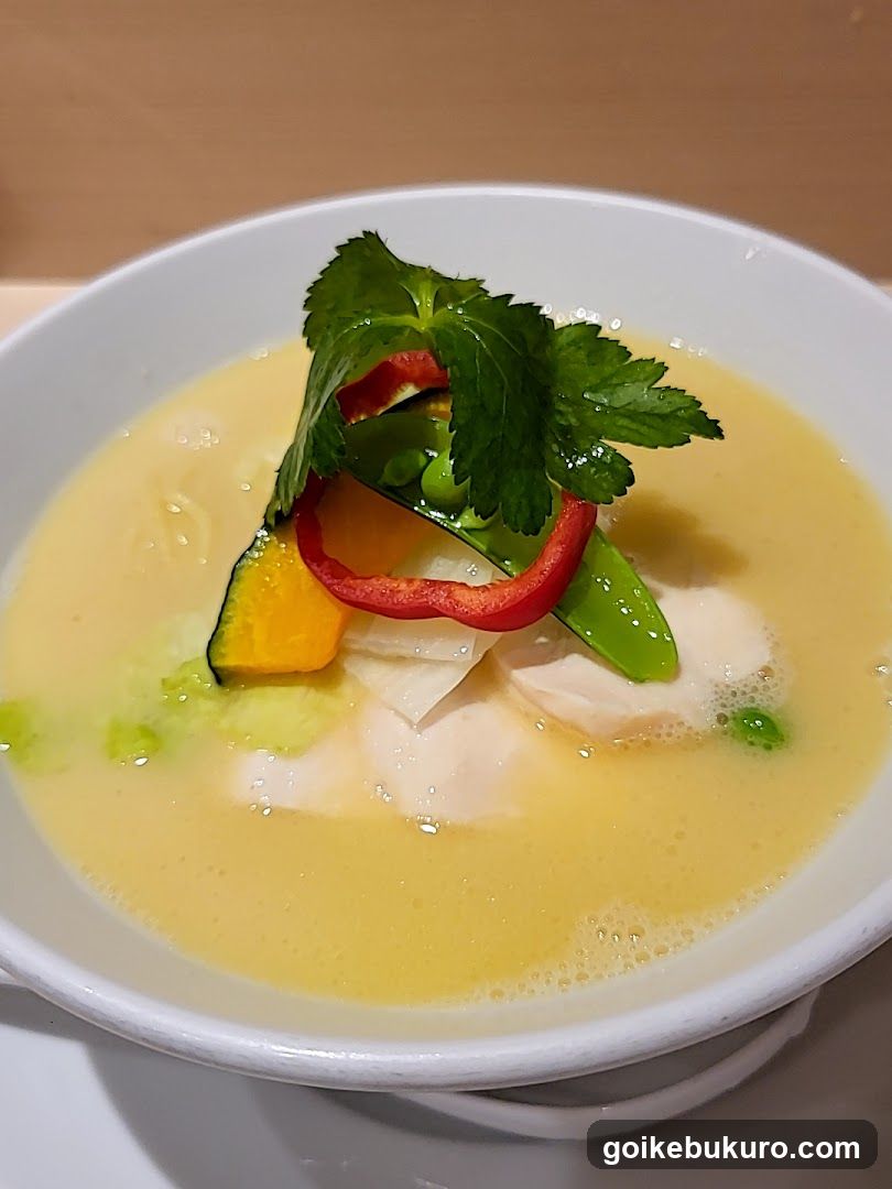 Vegetable Soup with Garnish