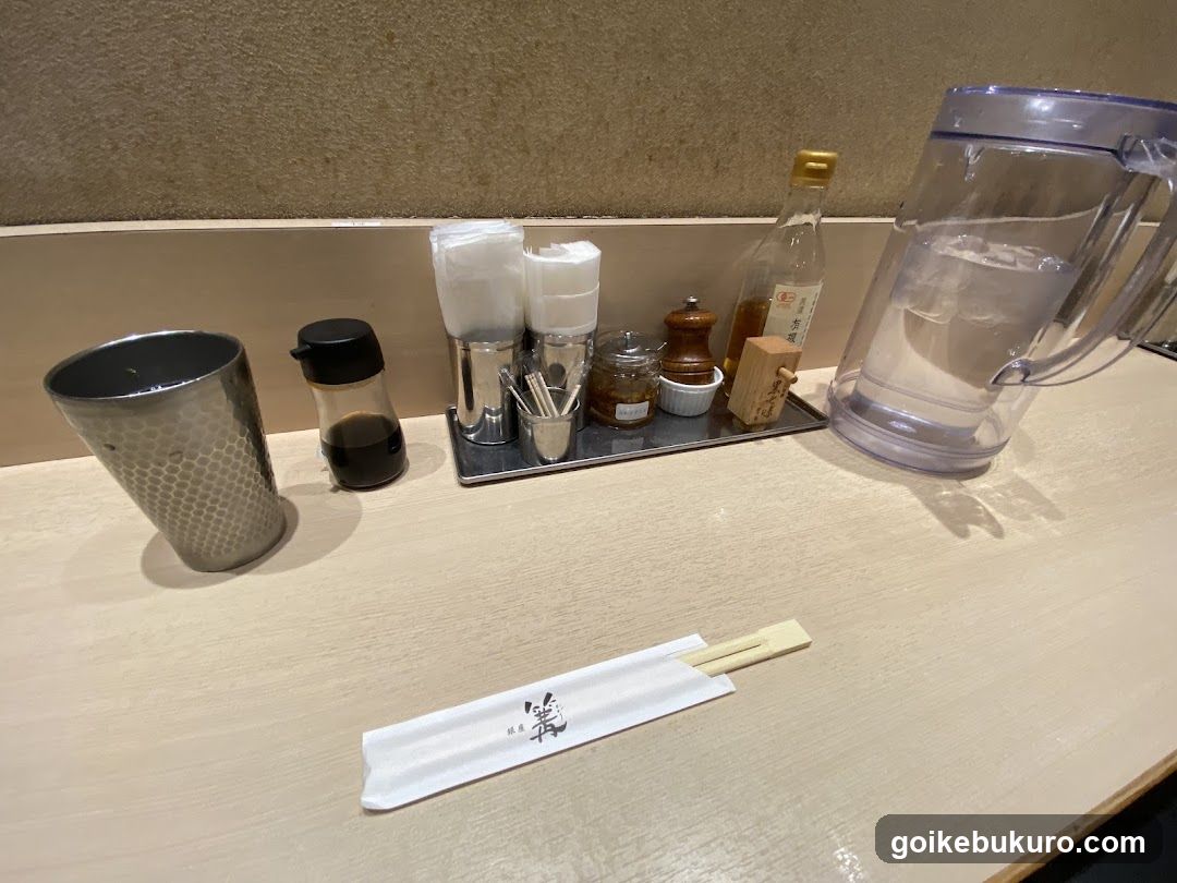 Sushi Bar Table Setting