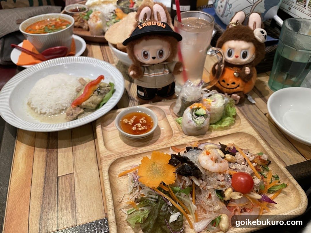 Thai Food Spread with Merchandise