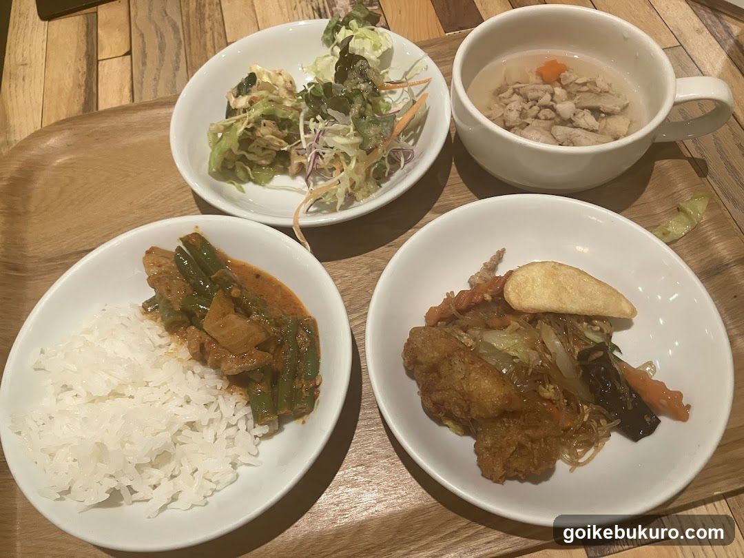 Meal Tray with Side Dishes and Soup