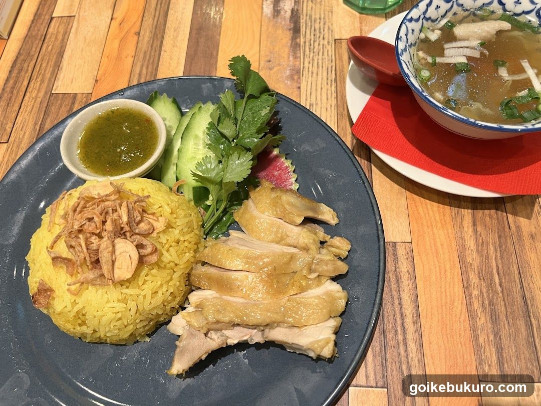Hainanese Chicken Rice with Soup