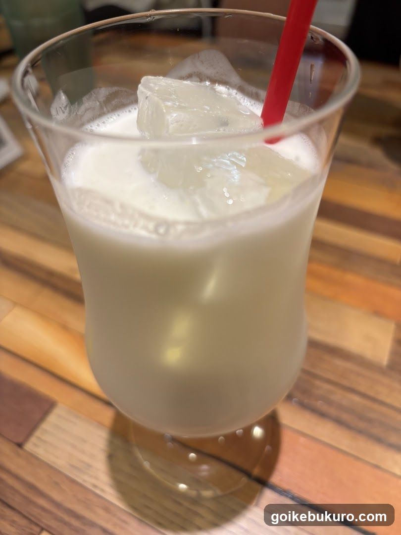 Iced Milkshake with Red Straw