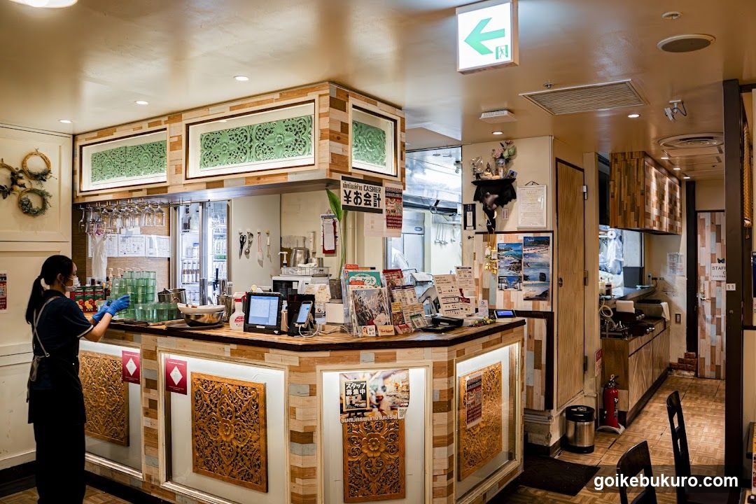 Interior of a Japanese cafe or restaurant
