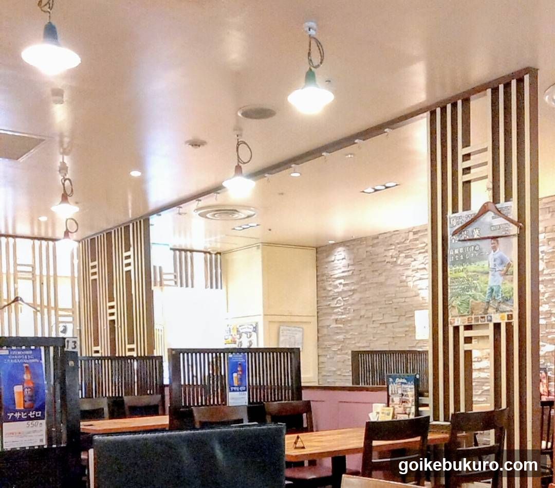 Restaurant Interior with Wooden Partitioning and Lighting Fixtures
