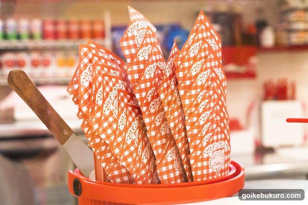 Orange Checkered Paper Wraps in a Bucket