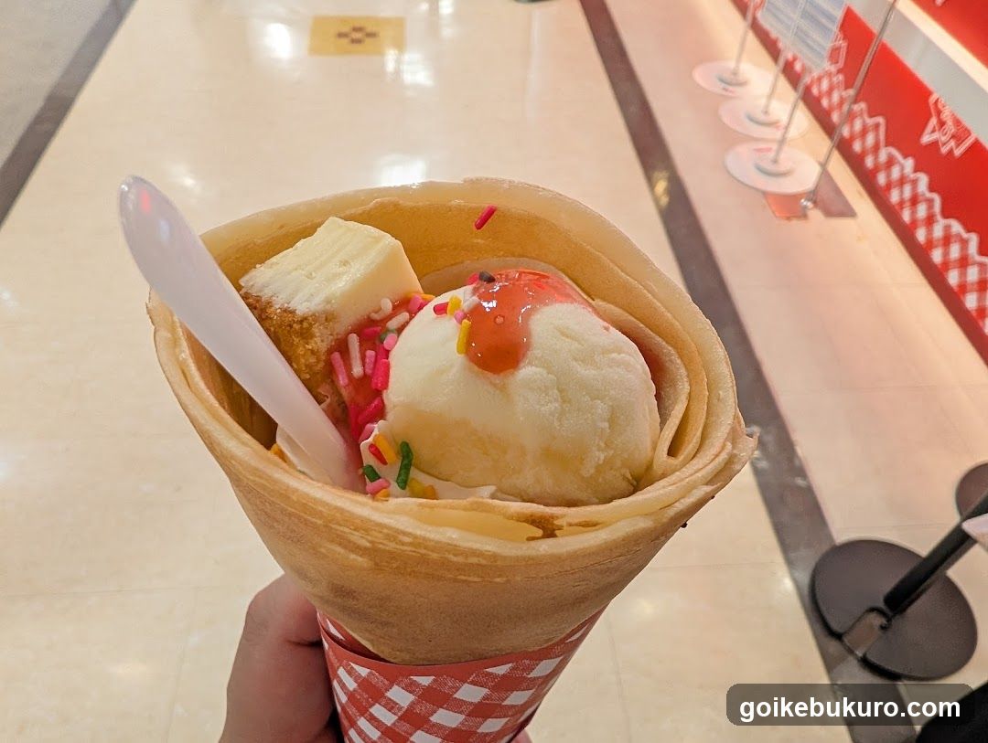Ice Cream Cone with Cake and Sprinkles