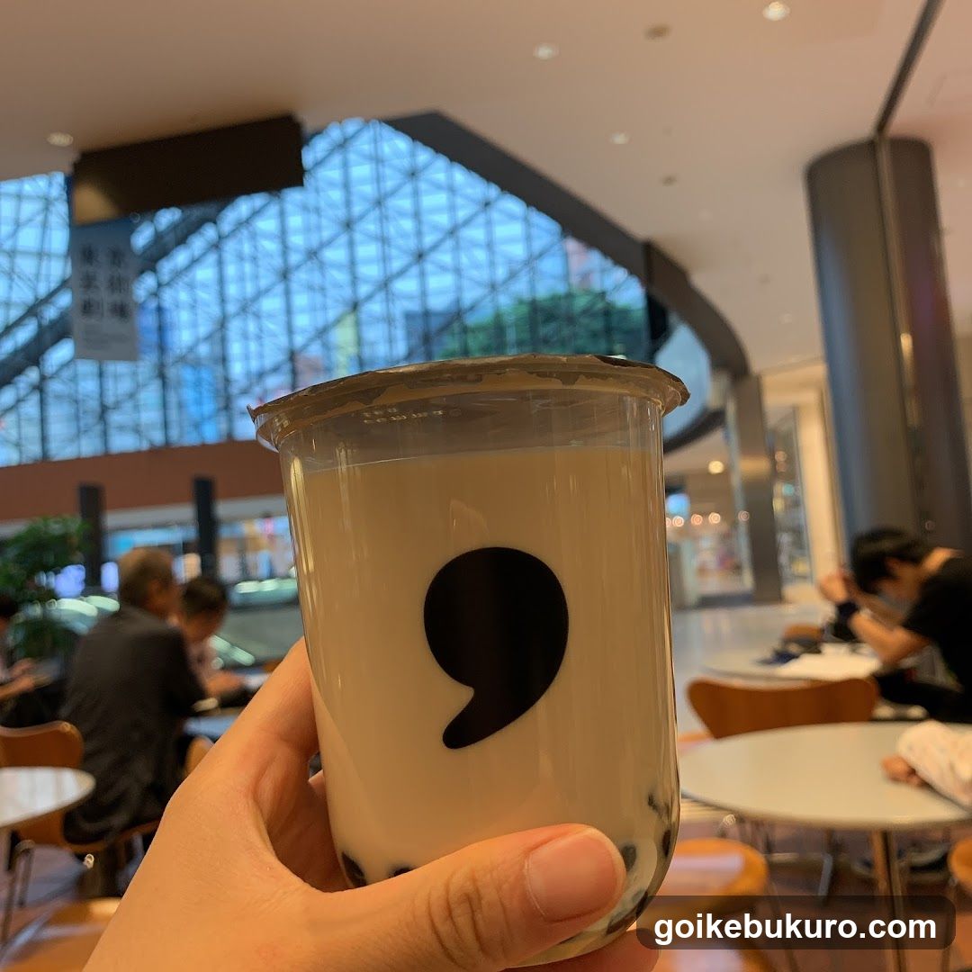 Boba drink in a mall