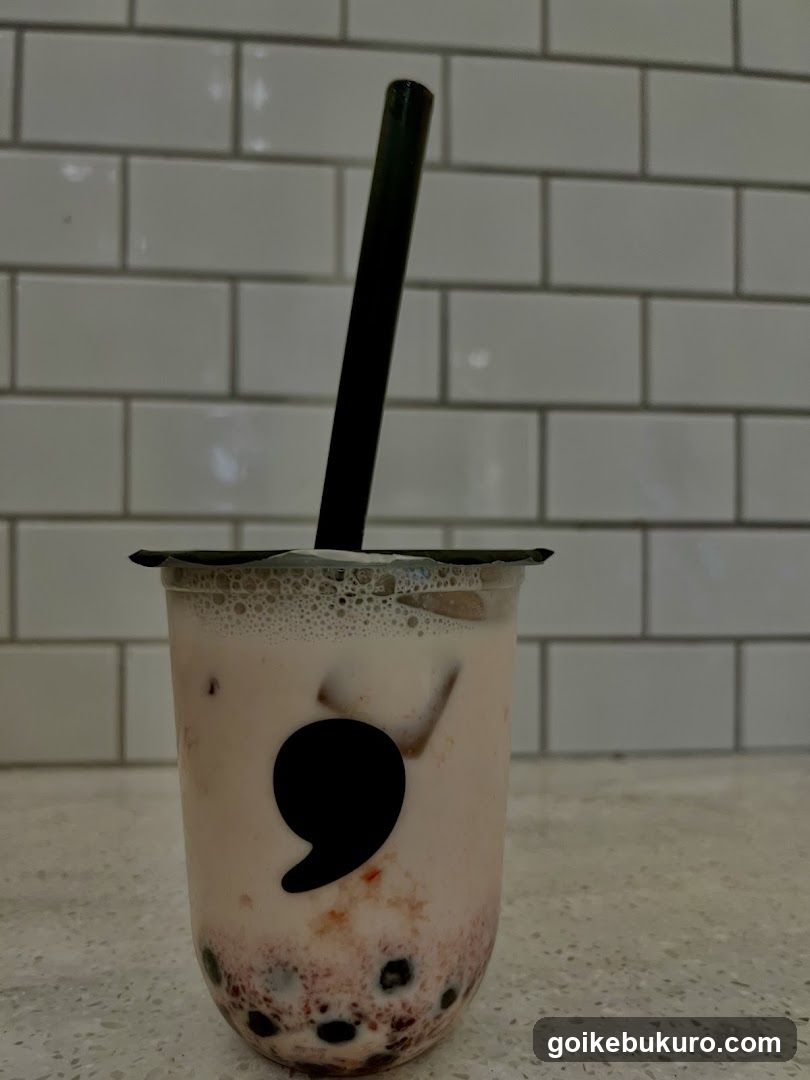 Boba Milk Tea with Black Straw